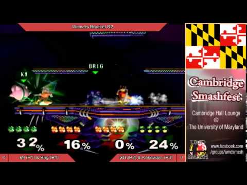 UMD Smashfest 2/7/14 - k9 & Brig vs SG & Kokowam Winners R2