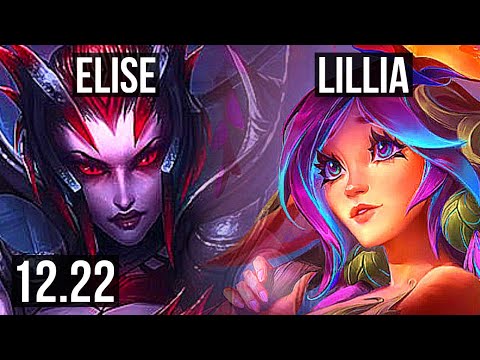 ELISE vs LILLIA (JNG) | 10/1/8, 70% winrate, Dominating | KR Grandmaster | 12.22