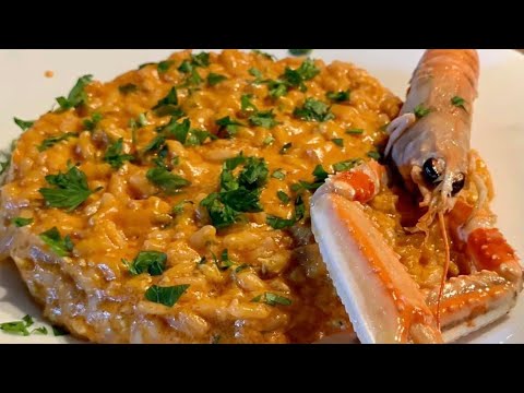 Risotto con  crema di scampi #chefziopietro #ricettafacileeveloce