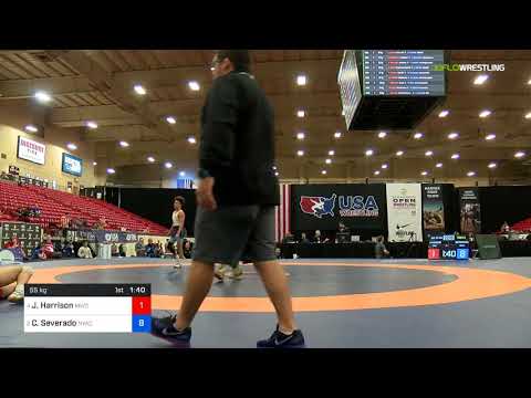 2018 Marine Corps US Open/UWW Junior Greco Roman 55 Finals - Joseph Harrison (MWC ) Vs. Cevion Sev