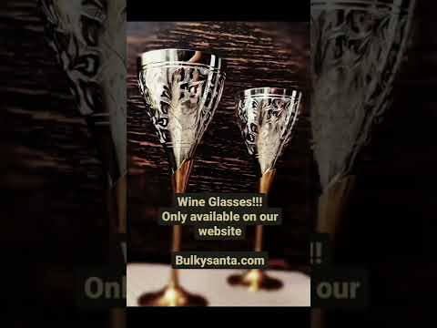 Bulkysanta brass wine glasses with handcrafted designs (set ...