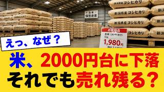 米が2000円台に下落…それでも売れない？日本のコメ市場で何が起きているのか