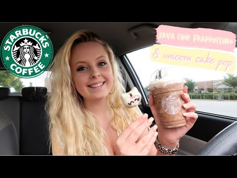 UNICORN CAKE POP & JAVA CHIP FRAPPUCCINO || STARBUCKS || FIRST IMPRESSION