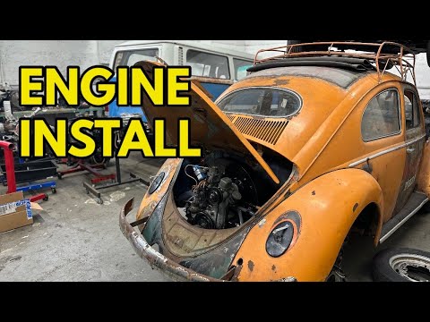CLEMENTINE FIGHTS BACK - DISASTER Engine Install - 1957 VW Oval Beetle  Rescue