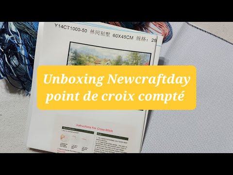 Unboxing Newcraftday point de croix compté - on prépare la toile dans la foulée