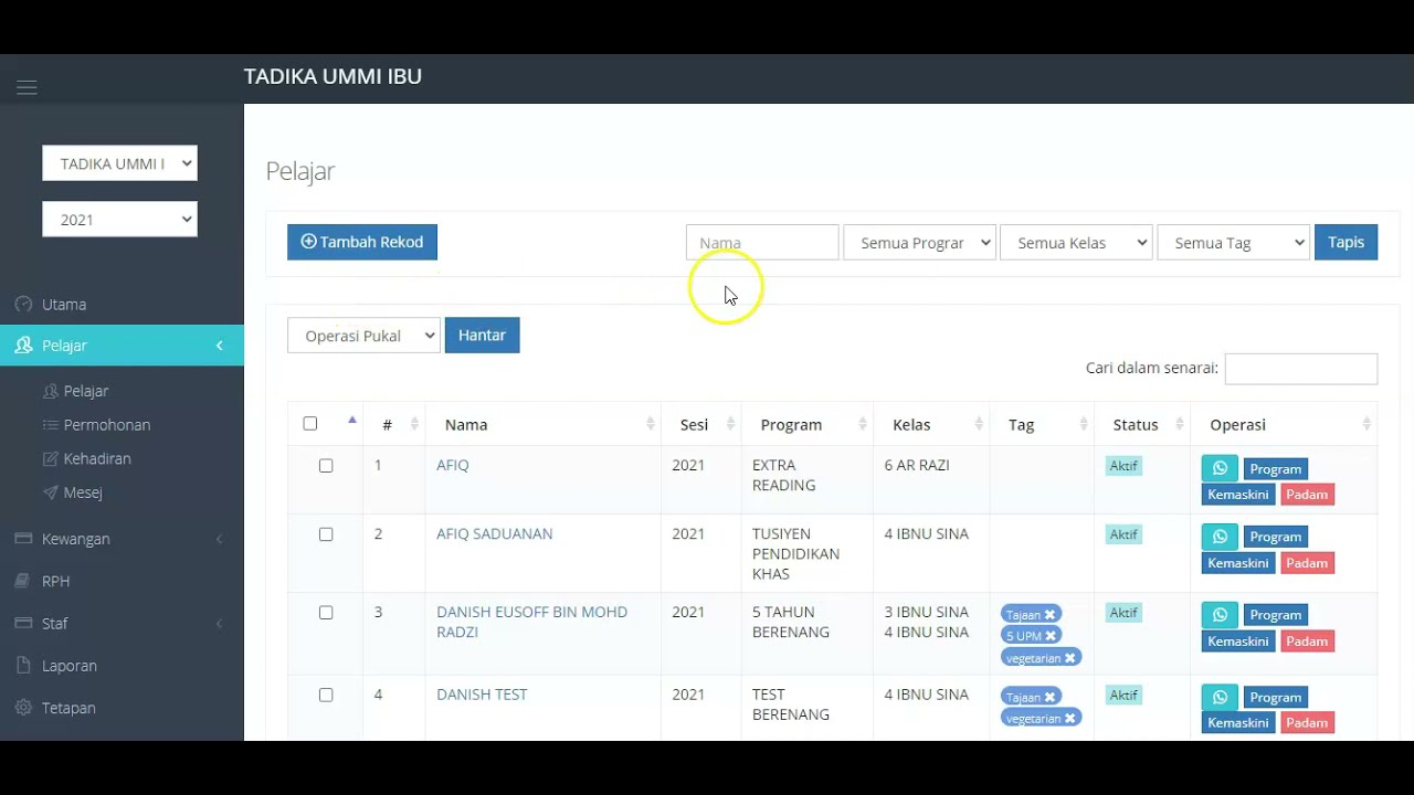 Fungsi Maklumat Pelajar | SMAP.my