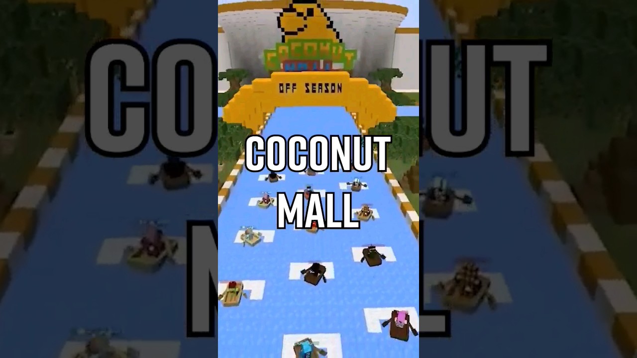 Coconut Mall in Minecraft! #mariokart #minecraft #coconutmall #drift #racing