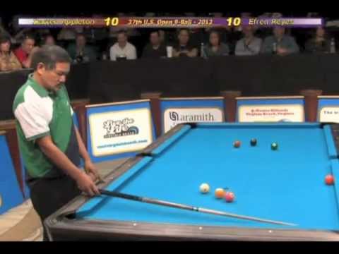 2012 U.S. Open 9 Ball Efren Reyes vs Darren Appleton 10 of 10
