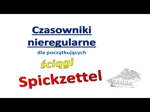 Czasowniki nieregularne - odmiana, lista i ćwiczenia - Ściąga - Niemiecki dla początkujących #13