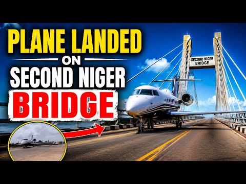 Breaking News: Private Jet Landed On The  Second Niger Bridge Drop Off Stuffs Then Zoom Off