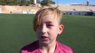 Entrevista al portero del Benjamín A del CF Foietes después del partido contra el Salesianos