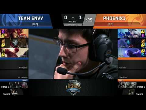 P1 vs nV, Game 2   NA LCS 2017 Spring   Phoenix1 vs EnVy G2