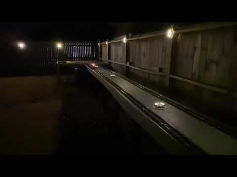 Running the Train at Night With Lights