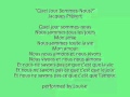 Chanson - Prévert - Quel jour sommes nous 