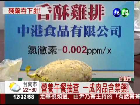 營養午餐不安全!禁藥農藥全下肚