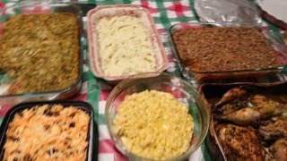 THANKSGIVING! CORNISH HENS + SWEET POTATO SOUFFLE, CORNBREAD DRESSING, SMALL DINNER FOR 3 PEOPLE!