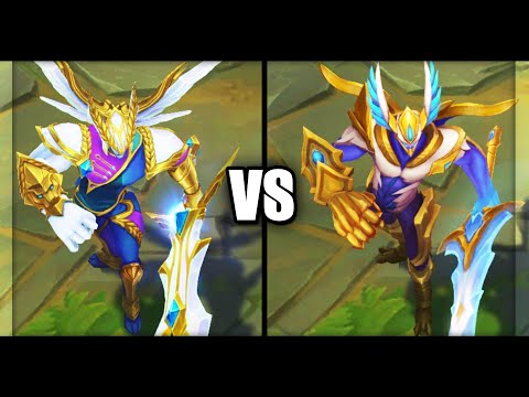 Victorious Aatrox vs Justicar Aatrox Skins Comparison (League of Legends)