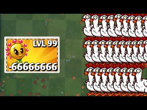200 Chicken Zombies VS 99 Level Plant || Who Will Win || Pvz2