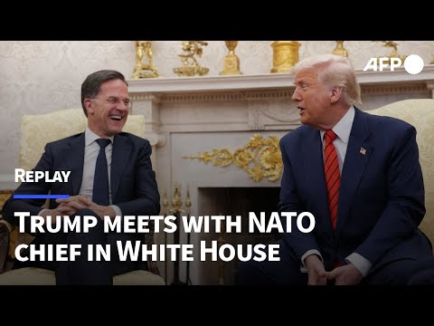 🔴REPLAY: Trump meets with NATO Secretary General Mark Rutte at the White House I AFP