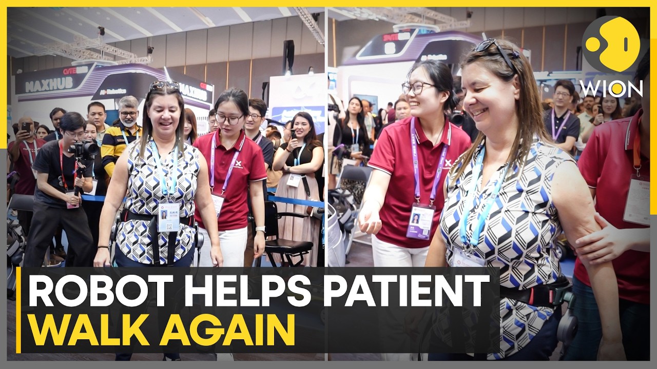 AI-Powered Robot Suit Helps Patient Walk Again at China Expo | WION