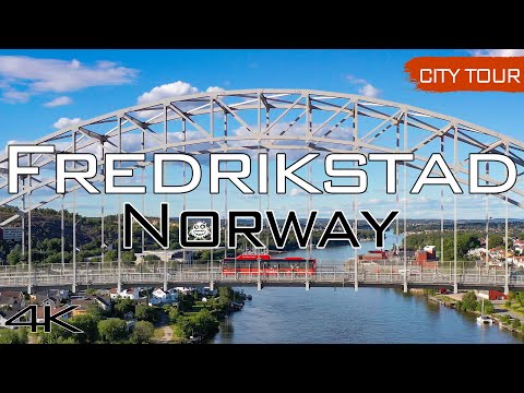 Fredrikstad, Norway - City Tour & Drone, 4k