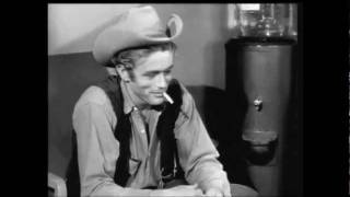 James Dean warns kids of fast driving on the highway, 1955