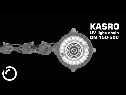 Animation of the KASRO UV light source chain DN 150 - 500 / 6'' - 20''
