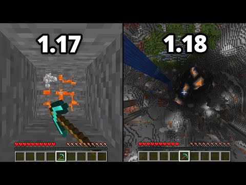 mining straight down in 1.18 vs before