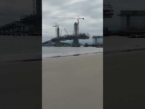 olha só isso construção da ponte liga matinhos a guaratuba no Paraná #cidadesturisticas