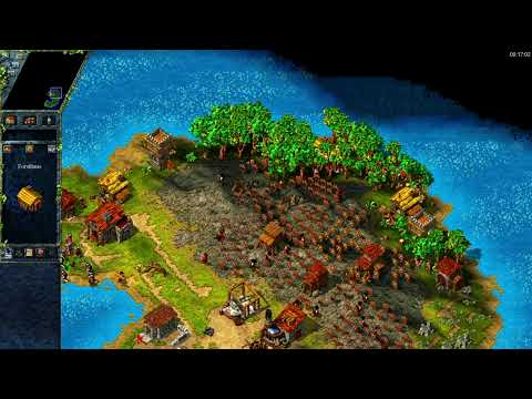 Ich sammel Siedler III Gameplay während mein Chat mich disst