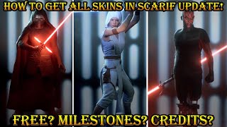 How To Get All Skins In Scarif Update! Free? Credits? Milestones? - Star Wars Battlefront 2!!!