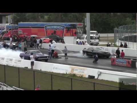 Twin Turbo Trans Am vs 1969 Camaro SS -  7.89 @ 180 mph - Drag Race Video - Road Test TV ®