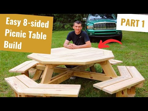 image-How big is a round picnic table?