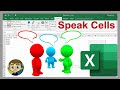 Using the Speak Cells on Enter Tool in Excel