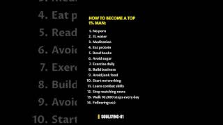 How To Become A Top 1% Man