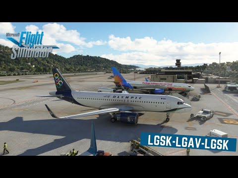 Microsoft Flight Simulator 2020 | Skiathos (LGSK) -  (LGAV ) Athens - Skiathos (LGSK)| A32NX | PacX