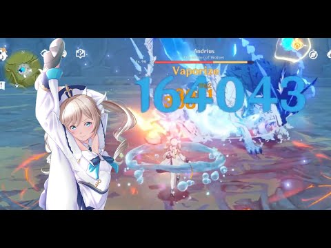 164K CRIT DPS Barbara Crusher Raw Damage Test - Hydro and Wanderer's Artifact set - Genshin Impact