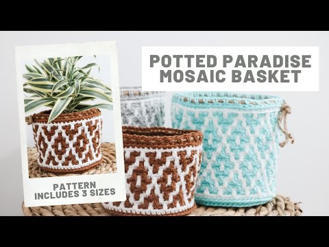 Potted Paradise Mosaic basket
