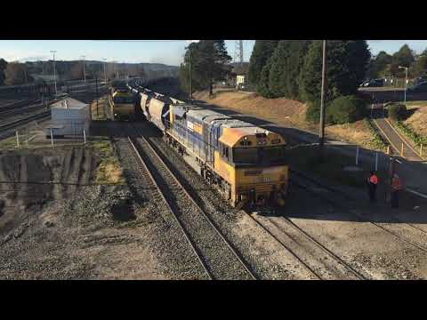 Two pacific National trains crossing