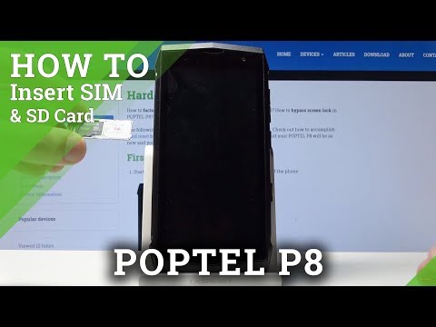 How to Insert Micro SIM and Card to POPTEL P8 - Input Dual SIM Card