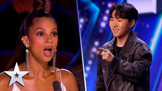 Junwoo&#39;s cool MAGIC hits every BEAT! | Auditions | BGT 2022