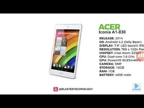 ACER TABLET EVOLUTION 2011 2018