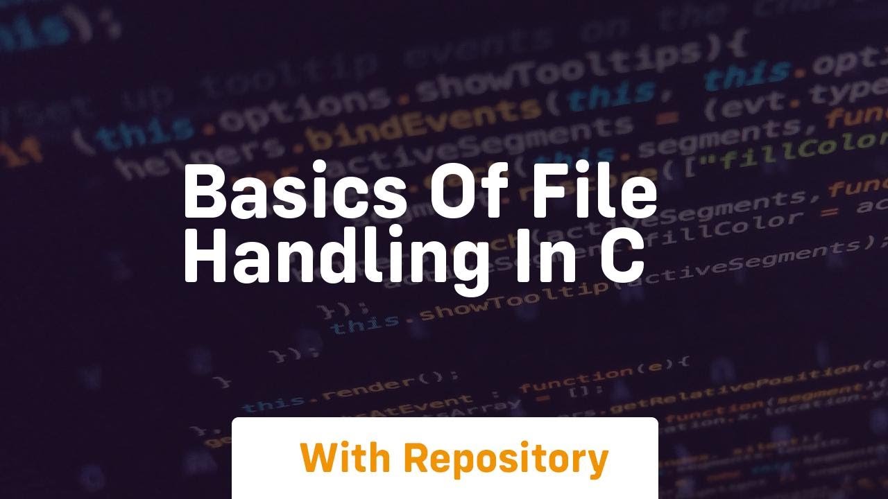 basics of file handling in c