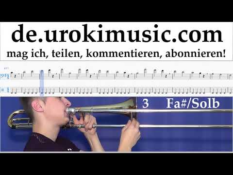 Posaune Lernen The Pink Panther - Theme Song Tabulatur Teil#1 Übungen um-i995