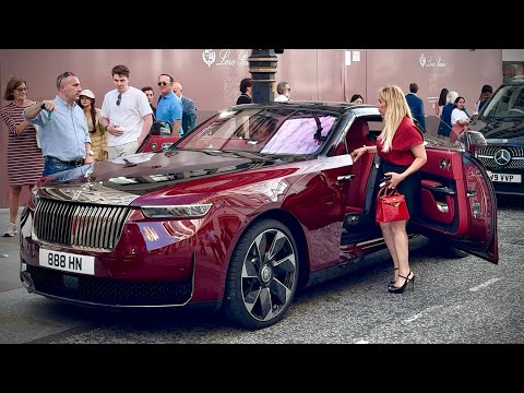 $30M 1 of 1 Rolls-Royce 'La Rose Noire' Droptail driving in London!