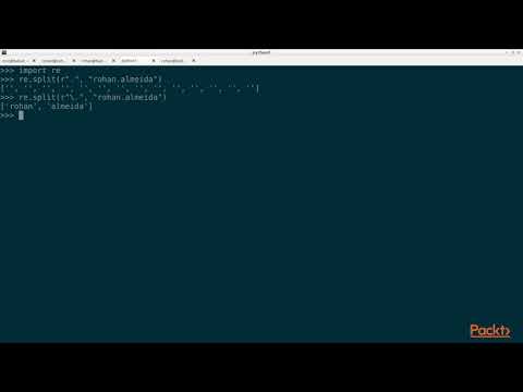 Hands On Python Regular Expressions String Split and Substitute Using Regexes|packtpub com
