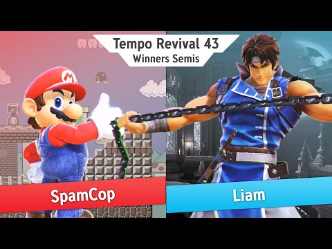Tempo Revival 43 - SpamCop (Mario, Wolf) Vs. Liam (Richter) - Winners Semis - Smash Ultimate