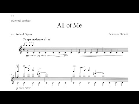 Seymour Simons - All of Me (Arr. Roland Dyens for Guitar) [Roland Dyens]