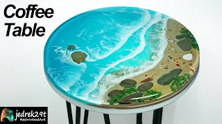How to make an EPOXY OCEAN TABLE / resin art