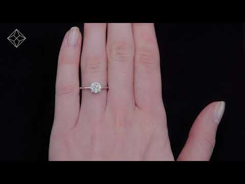 0.25ct Lab Diamond Cluster Solitaire Ring H/Si in 925 Silver - NDE6235U